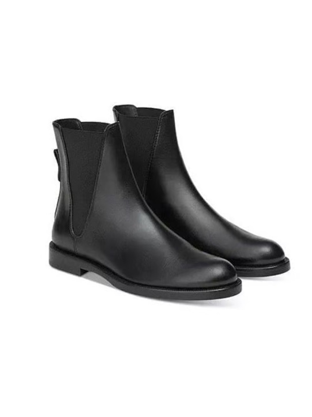 Lafayette 148 Barrett Leather Chelsea Booties Black 38.5 EU New without box $698